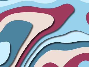 kağıt ile 3D arka plan şekilleri kesim. Soyut kağıt kitap kapağı için şablon arka plan bölmek. Kağıt arka plan kes. Soyut gerçekçi kağıt dekorasyon tasarımı için