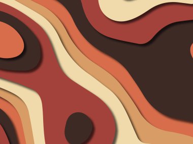 kağıt ile 3D arka plan şekilleri kesim. Soyut kağıt kitap kapağı için şablon arka plan bölmek. Kağıt arka plan kes. Soyut gerçekçi kağıt dekorasyon tasarımı için