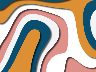 kağıt ile 3D arka plan şekilleri kesim. Soyut kağıt kitap kapağı için şablon arka plan bölmek. Kağıt arka plan kes. Soyut gerçekçi kağıt dekorasyon tasarımı için