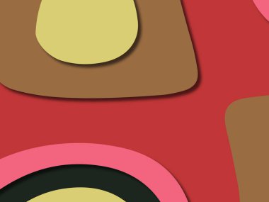 kağıt ile 3D arka plan şekilleri kesim. Soyut kağıt kitap kapağı için şablon arka plan bölmek. Kağıt arka plan kes. Soyut gerçekçi kağıt dekorasyon tasarımı için