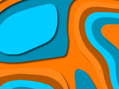 kağıt ile 3D arka plan şekilleri kesim. Soyut kağıt kitap kapağı için şablon arka plan bölmek. Kağıt arka plan kes. Soyut gerçekçi kağıt dekorasyon tasarımı için