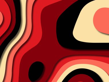 kağıt ile 3D arka plan şekilleri kesim. Soyut kağıt kitap kapağı için şablon arka plan bölmek. Kağıt arka plan kes. Soyut gerçekçi kağıt dekorasyon tasarımı için