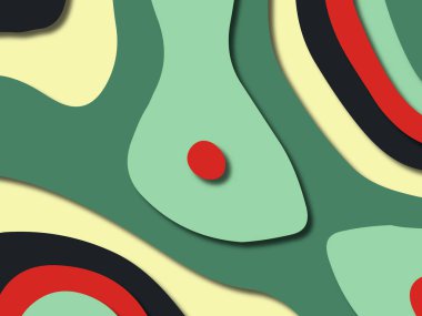 kağıt ile 3D arka plan şekilleri kesim. Soyut kağıt kitap kapağı için şablon arka plan bölmek. Kağıt arka plan kes. Soyut gerçekçi kağıt dekorasyon tasarımı için