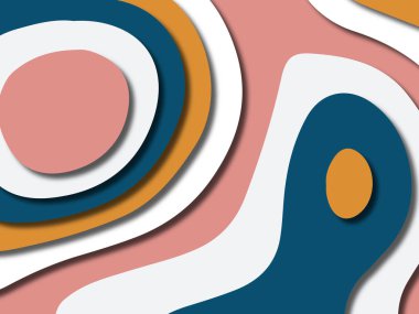 kağıt ile 3D arka plan şekilleri kesim. Soyut kağıt kitap kapağı için şablon arka plan bölmek. Kağıt arka plan kes. Soyut gerçekçi kağıt dekorasyon tasarımı için