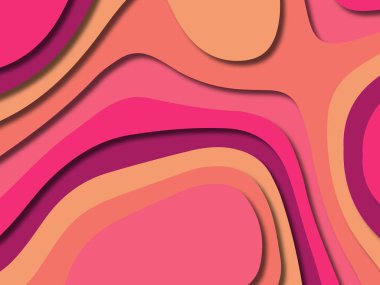 kağıt ile 3D arka plan şekilleri kesim. Soyut kağıt kitap kapağı için şablon arka plan bölmek. Kağıt arka plan kes. Soyut gerçekçi kağıt dekorasyon tasarımı için