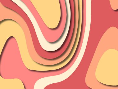 kağıt ile 3D arka plan şekilleri kesim. Soyut kağıt kitap kapağı için şablon arka plan bölmek. Kağıt arka plan kes. Soyut gerçekçi kağıt dekorasyon tasarımı için