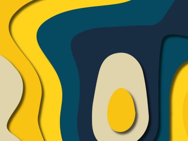 kağıt ile 3D arka plan şekilleri kesim. Soyut kağıt kitap kapağı için şablon arka plan bölmek. Kağıt arka plan kes. Soyut gerçekçi kağıt dekorasyon tasarımı için