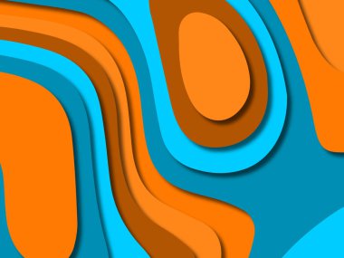 kağıt ile 3D arka plan şekilleri kesim. Soyut kağıt kitap kapağı için şablon arka plan bölmek. Kağıt arka plan kes. Soyut gerçekçi kağıt dekorasyon tasarımı için