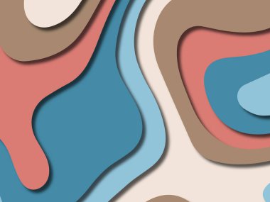 kağıt ile 3D arka plan şekilleri kesim. Soyut kağıt kitap kapağı için şablon arka plan bölmek. Kağıt arka plan kes. Soyut gerçekçi kağıt dekorasyon tasarımı için