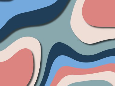 kağıt ile 3D arka plan şekilleri kesim. Soyut kağıt kitap kapağı için şablon arka plan bölmek. Kağıt arka plan kes. Soyut gerçekçi kağıt dekorasyon tasarımı için