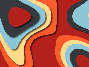 kağıt ile 3D arka plan şekilleri kesim. Soyut kağıt kitap kapağı için şablon arka plan bölmek. Kağıt arka plan kes. Soyut gerçekçi kağıt dekorasyon tasarımı için