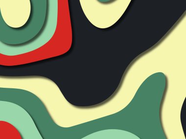 kağıt ile 3D arka plan şekilleri kesim. Soyut kağıt kitap kapağı için şablon arka plan bölmek. Kağıt arka plan kes. Soyut gerçekçi kağıt dekorasyon tasarımı için