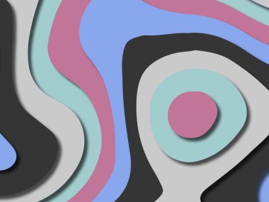 kağıt ile 3D arka plan şekilleri kesim. Soyut kağıt kitap kapağı için şablon arka plan bölmek. Kağıt arka plan kes. Soyut gerçekçi kağıt dekorasyon tasarımı için