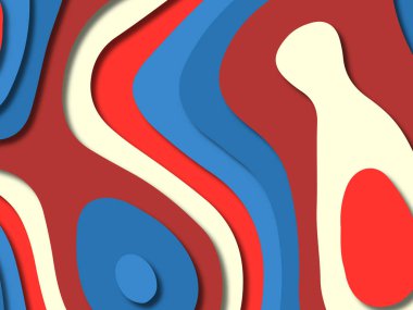 kağıt ile 3D arka plan şekilleri kesim. Soyut kağıt kitap kapağı için şablon arka plan bölmek. Kağıt arka plan kes. Soyut gerçekçi kağıt dekorasyon tasarımı için