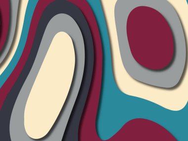 kağıt ile 3D arka plan şekilleri kesim. Soyut kağıt kitap kapağı için şablon arka plan bölmek. Kağıt arka plan kes. Soyut gerçekçi kağıt dekorasyon tasarımı için