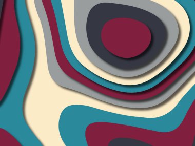 kağıt ile 3D arka plan şekilleri kesim. Soyut kağıt kitap kapağı için şablon arka plan bölmek. Kağıt arka plan kes. Soyut gerçekçi kağıt dekorasyon tasarımı için