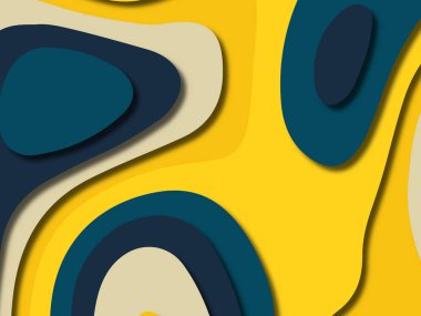 kağıt ile 3D arka plan şekilleri kesim. Soyut kağıt kitap kapağı için şablon arka plan bölmek. Kağıt arka plan kes. Soyut gerçekçi kağıt dekorasyon tasarımı için