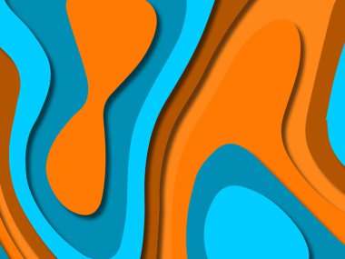 kağıt ile 3D arka plan şekilleri kesim. Soyut kağıt kitap kapağı için şablon arka plan bölmek. Kağıt arka plan kes. Soyut gerçekçi kağıt dekorasyon tasarımı için