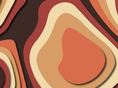 kağıt ile 3D arka plan şekilleri kesim. Soyut kağıt kitap kapağı için şablon arka plan bölmek. Kağıt arka plan kes. Soyut gerçekçi kağıt dekorasyon tasarımı için