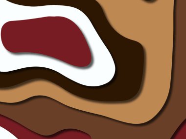 kağıt ile 3D arka plan şekilleri kesim. Soyut kağıt kitap kapağı için şablon arka plan bölmek. Kağıt arka plan kes. Soyut gerçekçi kağıt dekorasyon tasarımı için