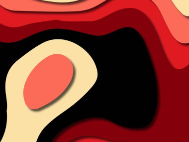 kağıt ile 3D arka plan şekilleri kesim. Soyut kağıt kitap kapağı için şablon arka plan bölmek. Kağıt arka plan kes. Soyut gerçekçi kağıt dekorasyon tasarımı için