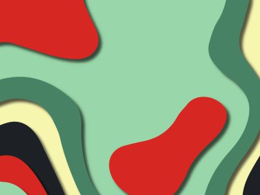 kağıt ile 3D arka plan şekilleri kesim. Soyut kağıt kitap kapağı için şablon arka plan bölmek. Kağıt arka plan kes. Soyut gerçekçi kağıt dekorasyon tasarımı için