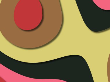 kağıt ile 3D arka plan şekilleri kesim. Soyut kağıt kitap kapağı için şablon arka plan bölmek. Kağıt arka plan kes. Soyut gerçekçi kağıt dekorasyon tasarımı için