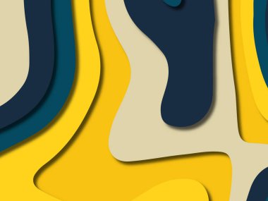 kağıt ile 3D arka plan şekilleri kesim. Soyut kağıt kitap kapağı için şablon arka plan bölmek. Kağıt arka plan kes. Soyut gerçekçi kağıt dekorasyon tasarımı için