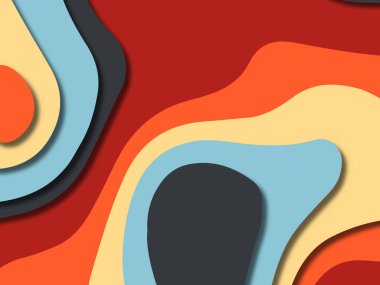 kağıt ile 3D arka plan şekilleri kesim. Soyut kağıt kitap kapağı için şablon arka plan bölmek. Kağıt arka plan kes. Soyut gerçekçi kağıt dekorasyon tasarımı için