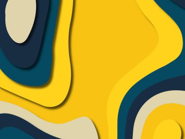 kağıt ile 3D arka plan şekilleri kesim. Soyut kağıt kitap kapağı için şablon arka plan bölmek. Kağıt arka plan kes. Soyut gerçekçi kağıt dekorasyon tasarımı için