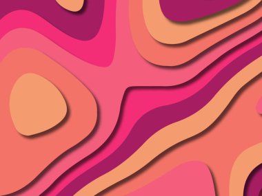 kağıt ile 3D arka plan şekilleri kesim. Soyut kağıt kitap kapağı için şablon arka plan bölmek. Kağıt arka plan kes. Soyut gerçekçi kağıt dekorasyon tasarımı için