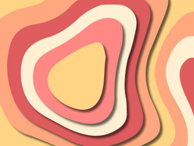 kağıt ile 3D arka plan şekilleri kesim. Soyut kağıt kitap kapağı için şablon arka plan bölmek. Kağıt arka plan kes. Soyut gerçekçi kağıt dekorasyon tasarımı için