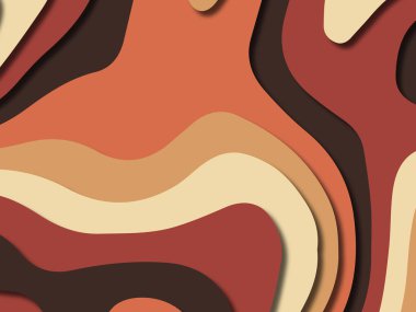 kağıt ile 3D arka plan şekilleri kesim. Soyut kağıt kitap kapağı için şablon arka plan bölmek. Kağıt arka plan kes. Soyut gerçekçi kağıt dekorasyon tasarımı için