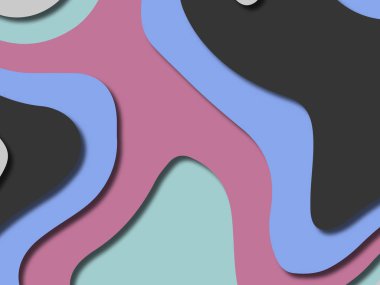 kağıt ile 3D arka plan şekilleri kesim. Soyut kağıt kitap kapağı için şablon arka plan bölmek. Kağıt arka plan kes. Soyut gerçekçi kağıt dekorasyon tasarımı için