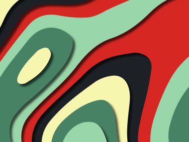 kağıt ile 3D arka plan şekilleri kesim. Soyut kağıt kitap kapağı için şablon arka plan bölmek. Kağıt arka plan kes. Soyut gerçekçi kağıt dekorasyon tasarımı için