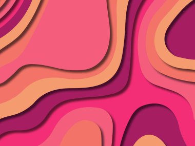 kağıt ile 3D arka plan şekilleri kesim. Soyut kağıt kitap kapağı için şablon arka plan bölmek. Kağıt arka plan kes. Soyut gerçekçi kağıt dekorasyon tasarımı için