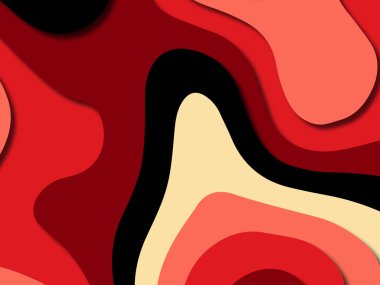 kağıt ile 3D arka plan şekilleri kesim. Soyut kağıt kitap kapağı için şablon arka plan bölmek. Kağıt arka plan kes. Soyut gerçekçi kağıt dekorasyon tasarımı için