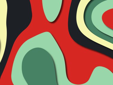 kağıt ile 3D arka plan şekilleri kesim. Soyut kağıt kitap kapağı için şablon arka plan bölmek. Kağıt arka plan kes. Soyut gerçekçi kağıt dekorasyon tasarımı için