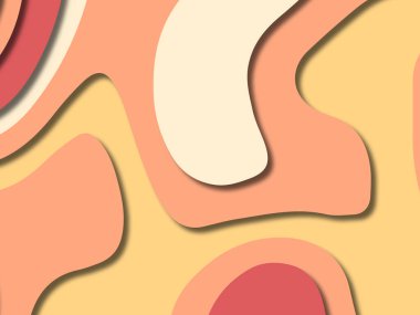 kağıt ile 3D arka plan şekilleri kesim. Soyut kağıt kitap kapağı için şablon arka plan bölmek. Kağıt arka plan kes. Soyut gerçekçi kağıt dekorasyon tasarımı için