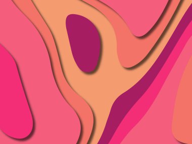 kağıt ile 3D arka plan şekilleri kesim. Soyut kağıt kitap kapağı için şablon arka plan bölmek. Kağıt arka plan kes. Soyut gerçekçi kağıt dekorasyon tasarımı için