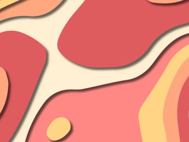 kağıt ile 3D arka plan şekilleri kesim. Soyut kağıt kitap kapağı için şablon arka plan bölmek. Kağıt arka plan kes. Soyut gerçekçi kağıt dekorasyon tasarımı için