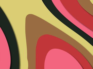 kağıt ile 3D arka plan şekilleri kesim. Soyut kağıt kitap kapağı için şablon arka plan bölmek. Kağıt arka plan kes. Soyut gerçekçi kağıt dekorasyon tasarımı için