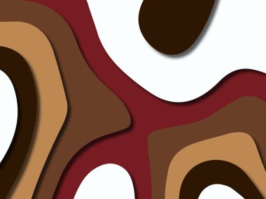 kağıt ile 3D arka plan şekilleri kesim. Soyut kağıt kitap kapağı için şablon arka plan bölmek. Kağıt arka plan kes. Soyut gerçekçi kağıt dekorasyon tasarımı için