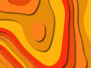 kağıt ile 3D arka plan şekilleri kesim. Soyut kağıt kitap kapağı için şablon arka plan bölmek. Kağıt arka plan kes. Soyut gerçekçi kağıt dekorasyon tasarımı için