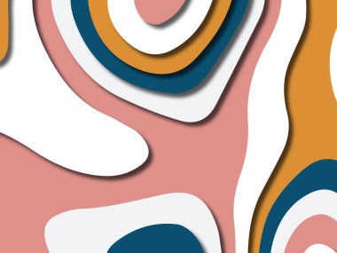 kağıt ile 3D arka plan şekilleri kesim. Soyut kağıt kitap kapağı için şablon arka plan bölmek. Kağıt arka plan kes. Soyut gerçekçi kağıt dekorasyon tasarımı için