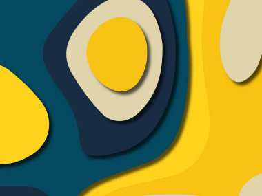 kağıt ile 3D arka plan şekilleri kesim. Soyut kağıt kitap kapağı için şablon arka plan bölmek. Kağıt arka plan kes. Soyut gerçekçi kağıt dekorasyon tasarımı için