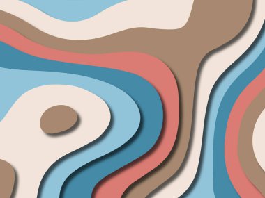 kağıt ile 3D arka plan şekilleri kesim. Soyut kağıt kitap kapağı için şablon arka plan bölmek. Kağıt arka plan kes. Soyut gerçekçi kağıt dekorasyon tasarımı için