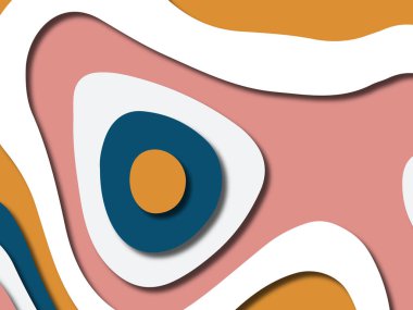 kağıt ile 3D arka plan şekilleri kesim. Soyut kağıt kitap kapağı için şablon arka plan bölmek. Kağıt arka plan kes. Soyut gerçekçi kağıt dekorasyon tasarımı için