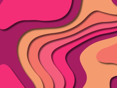 kağıt ile 3D arka plan şekilleri kesim. Soyut kağıt kitap kapağı için şablon arka plan bölmek. Kağıt arka plan kes. Soyut gerçekçi kağıt dekorasyon tasarımı için