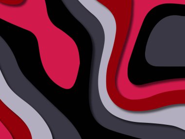 kağıt ile 3D arka plan şekilleri kesim. Soyut kağıt kitap kapağı için şablon arka plan bölmek. Kağıt arka plan kes. Soyut gerçekçi kağıt dekorasyon tasarımı için